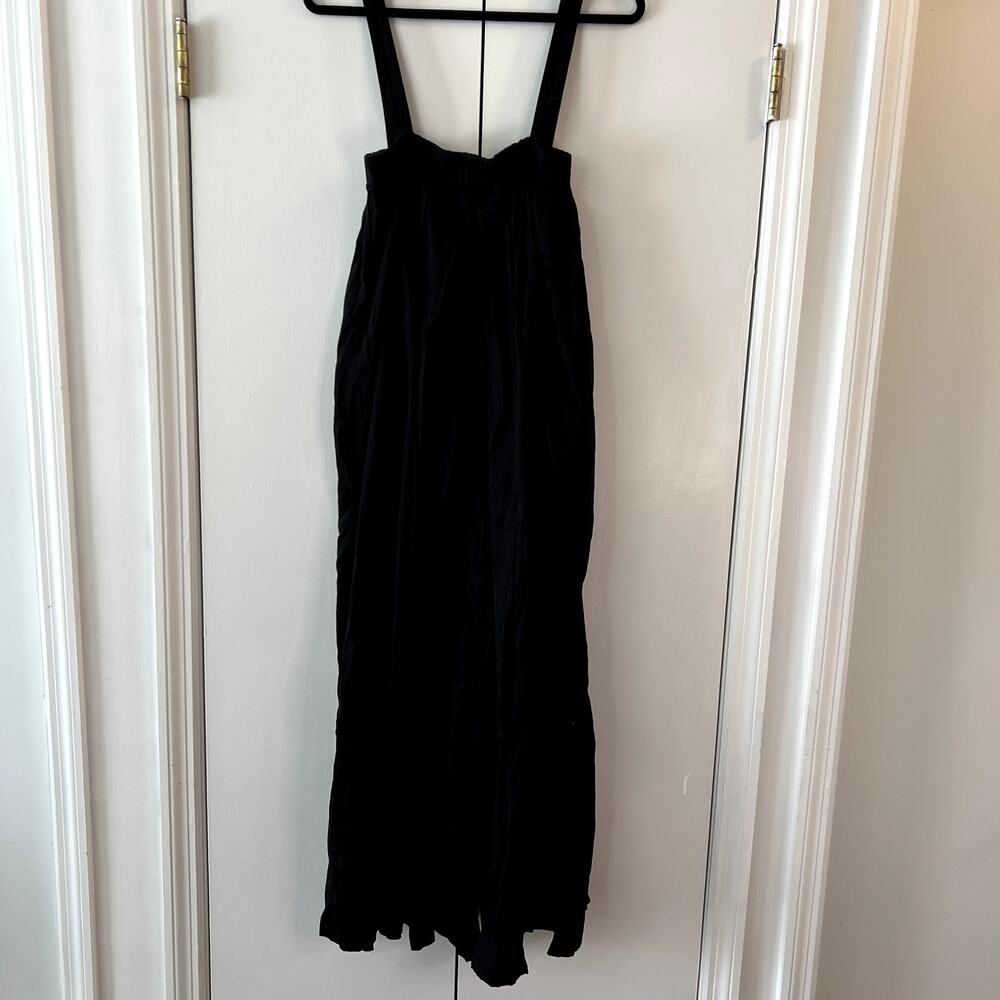 Black Crane Wide Jumpsuit Jumper size S 100% cotton in Black Sleeveless - Picture 6 of 6